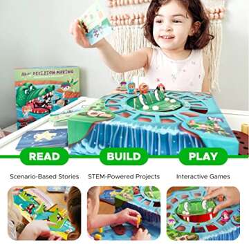 MEandMine Decision Making - STEM Focused Family Games - Critical Thinking, Make Good Choices, Life Skills for Kids- Board Games for Family Night- STEM Toys for Ages 5-10