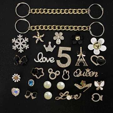 28PCS Enamel Shoe Charms for Fashionable Footwear