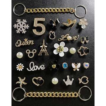 28PCS Enamel Shoe Charms for Fashionable Footwear