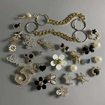28PCS Enamel Shoe Charms for Fashionable Footwear