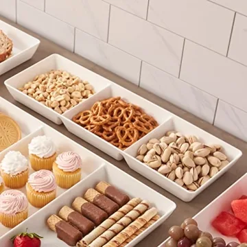 Elegant US Acrylic Divided Serving Trays - Set of 4