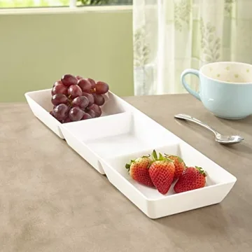 Elegant US Acrylic Divided Serving Trays - Set of 4