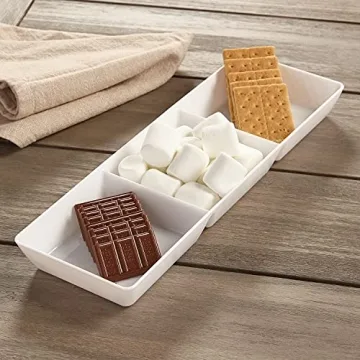 Elegant US Acrylic Divided Serving Trays - Set of 4