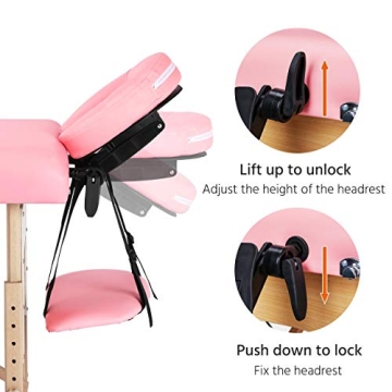 Yaheetech Adjustable Massage Table for Professionals