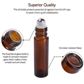 PrettyCare Essential Oil Roller Bottles for Easy Application