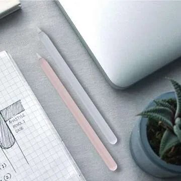 AhaStyle Silicone Case for Apple Pencil 2nd Generation & Apple Pencil Pro (2024) Sleeve Skin Ultra Thin Apple Pencil Protective Cover Compatible with Magnetic Charging and Double Tap (Blue, Pink)