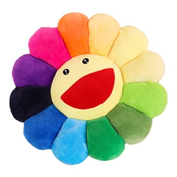 zuoshini Flower Plush Pillow, Sunflower Pillow Soft & Comfortable Smiley Cushion Colorful Sun Home B...