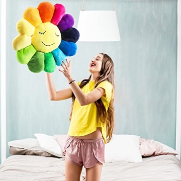 Zuoshini Flower Plush Pillow - Soft Colorful Cushion for Decor