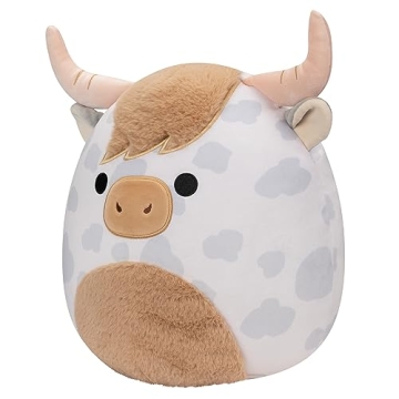 Squishmallows Borsa Spotted Highland Cow Plush Toy