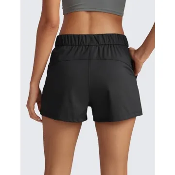 CRZ YOGA Women's Stretch Casual Shorts with Pockets