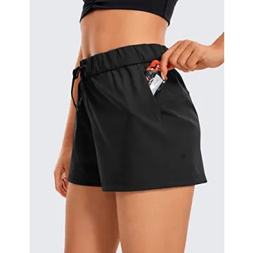 CRZ YOGA Women's Stretch Casual Shorts with Pockets