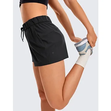 CRZ YOGA Women's Stretch Casual Shorts with Pockets