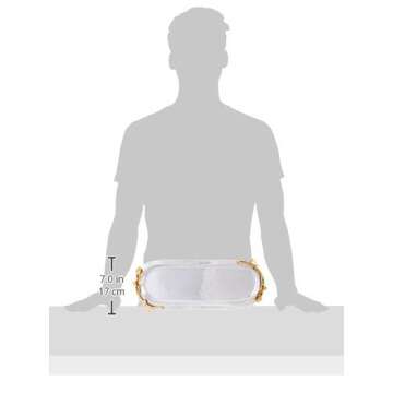 gilt leaf long oval dish