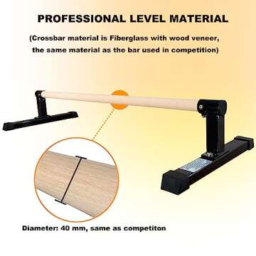 Gymnastics Pirouette Bar for Handstands Training Gymnastic Handstand Floor Bar For Kids Gymnast Trai...