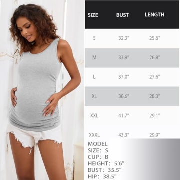 Bhome Maternity Tank Top for Comfort & Style - 3 Pack