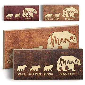 Unique Personalized Mama Bear Sign for Mother's Day