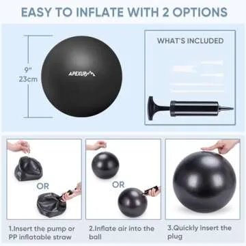 APEXUP Yoga Ball Exercise Ball, Pilates Ball, Anti Slip Stability Ball, Heavy Duty Gym Ball for Fitness, Balance, Core Workout, Physical Therapy