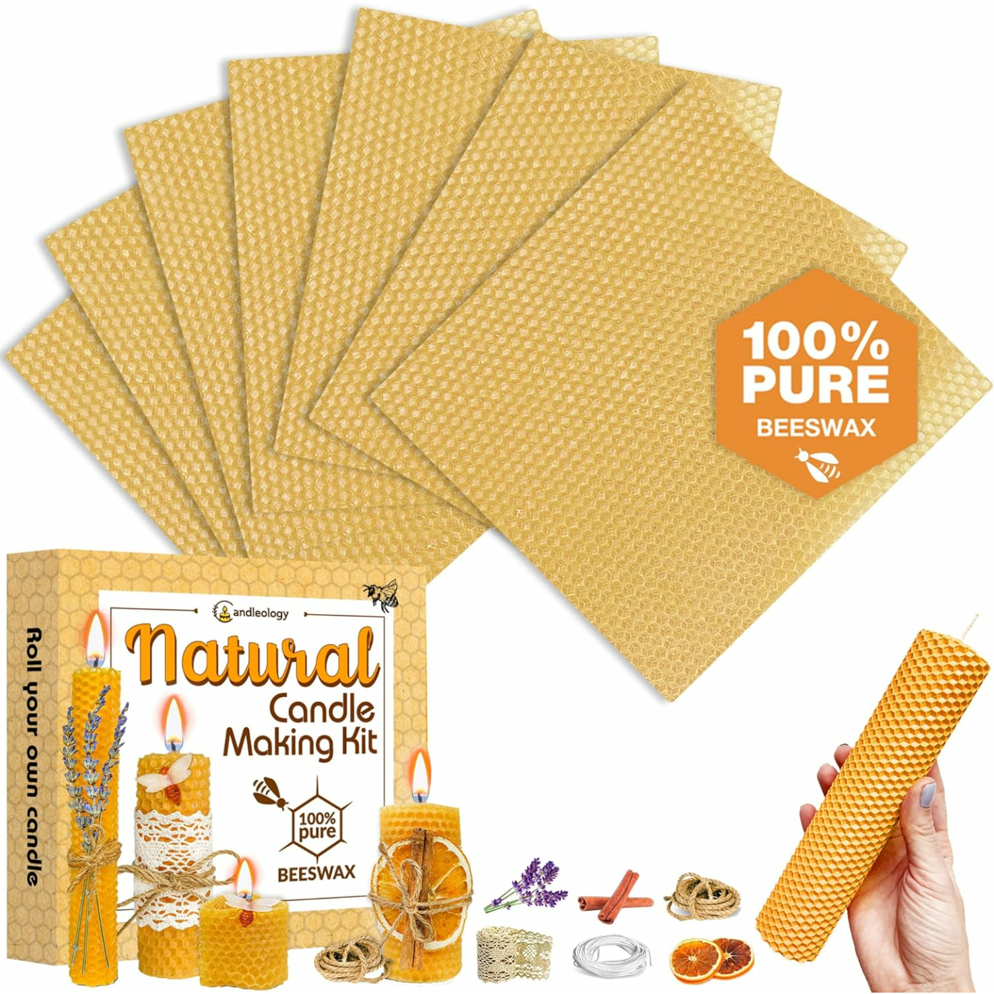 Beeswax Candle Making Kit for Beginners