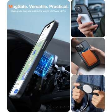 TORRAS Stronger Magnetic for iPhone 14 Pro Case, 12 FT Military Grade Drop Tested, Compatible with M...
