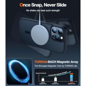 TORRAS Magnetic Case for iPhone 14 Pro - Slim and Durable