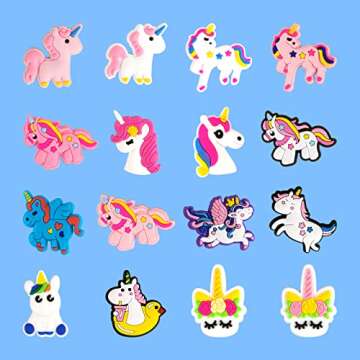 Unicorn Decoration Charms, Cute Rainbow Charm for Grils Kids Women Adults Gifts