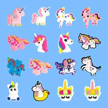 Unicorn Decoration Charms, Cute Rainbow Charm for Grils Kids Women Adults Gifts
