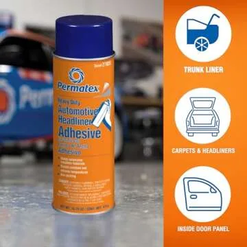 Permatex 27828-6PK Body Shop Heavy Duty Headliner and Carpet Adhesive, 16.75 oz Aerosol Can (Pack of 6)