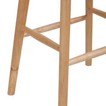 Rivet Modern Kitchen Barstool in Natural Birch Finish