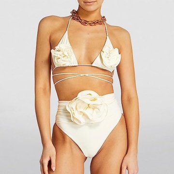 Floral Appliques Sexy Bikini Summer Tankini Beachwear