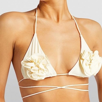 Floral Appliques Sexy Bikini Summer Tankini Beachwear