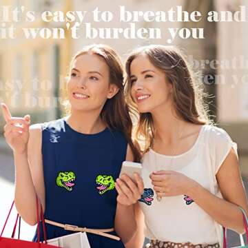 8 Pairs Dinosaur Pasties Nipple Covers for Summer Fun