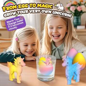 Unicorn Hatching Rainbow Eggs - Magical Gift Set for Kids