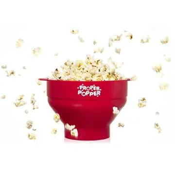 The Original Proper Popper Microwave Popcorn Popper, Silicone Popcorn Maker, Collapsible Bowl BPA Fr...