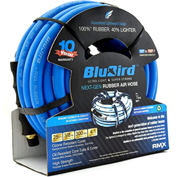 Buy BluBird 3/8" x 25' Rubber Air Hose - Flexible & Durable