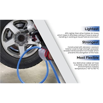 Buy BluBird 3/8" x 25' Rubber Air Hose - Flexible & Durable