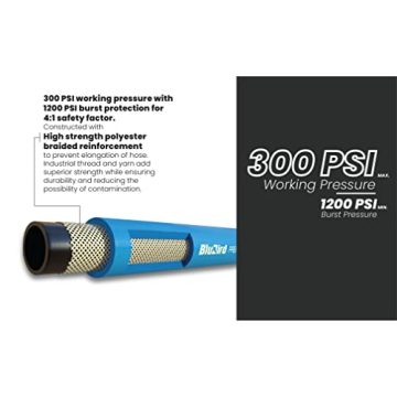 Buy BluBird 3/8" x 25' Rubber Air Hose - Flexible & Durable