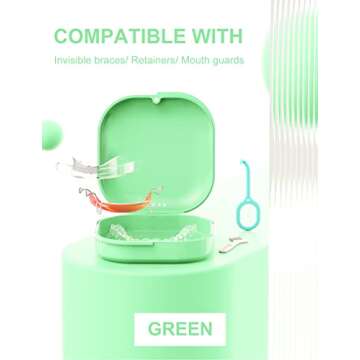 HEMILAB® Retainer Case, Slim Aligner Case with Vent Holes, Compatible with Invisalign, Mouth Guard ...