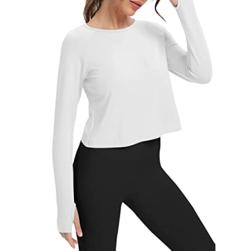 Bestisun Split Back Long Sleeve Workout Shirt