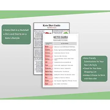 21 Day Keto Challenge Pack with Meal Plan| Keto Cheat Sheets for beginners big size 8"x11" Laminated |Ketogenic Diet 120 food list Quick Guide Reference Charts for weight loss|Keto recipes & cookbook