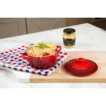 Le Creuset Mini Round Cocotte 8 oz in Cerise for Stylish Cooking