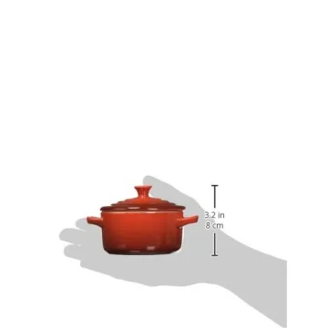 Le Creuset Mini Round Cocotte 8 oz in Cerise for Stylish Cooking