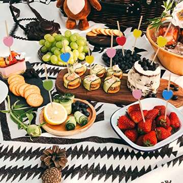 Heart-Shaped Cocktail Picks - 300 Pcs for Parties and Events