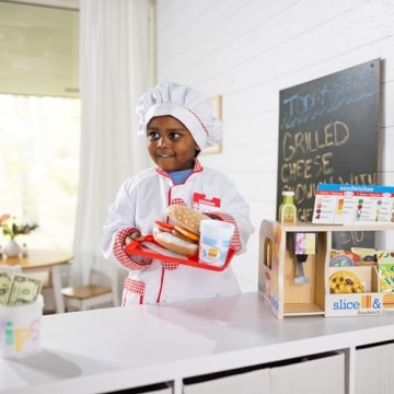 Melissa Doug Wooden Slice Stack Sandwich Counter Pretend Play