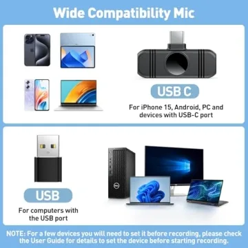 Type C Wireless Lavalier Microphone for All Devices