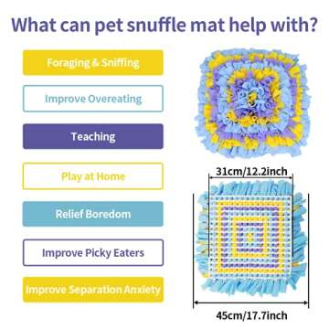 LIVEKEY Dog Snuffle Mat, Feeding Mat for Dogs, Durable Interactive Puzzle Toys for Training Foraging...