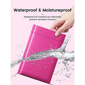 GSSSUSA Pink Bubble Mailers 4x8 Inch Shipping Solution