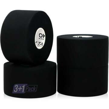 OK TAPE Athletic Sports Tape (4-Rolls) - Strong Injury Wrap for Athletes
