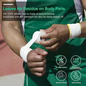 Strong Athletic Sports Tape for Athletes - 4 Rolls
