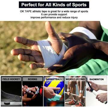 Strong Athletic Sports Tape for Athletes - 4 Rolls