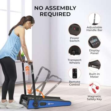 Lifepro Smallest Portable 30in Small Mini Walking Pad Treadmill Installation Free, Adjustable Incline, Under Desk Work Compact Treadmills for Home/Office - Max Load 220Lbs & Speed 3MPH